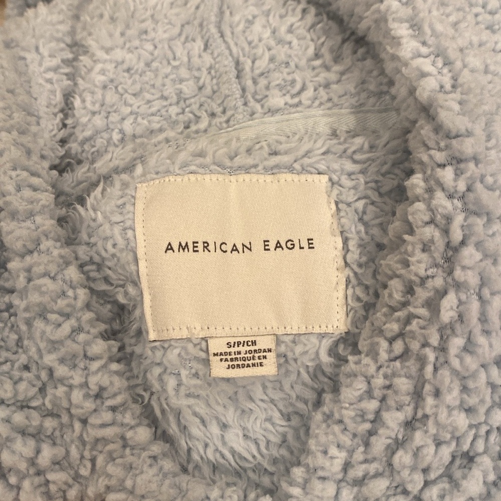 American Eagle Sweater Womens Sherpa Teddy Hoodie Pullover - Picture 5 of 6